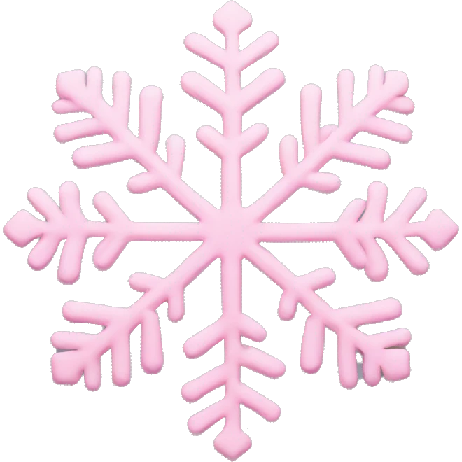 pastel pink snowflake  emoji