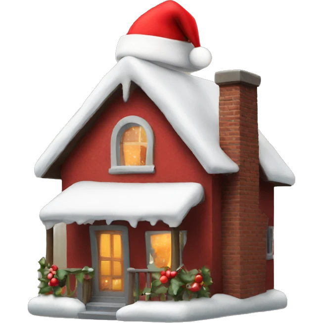 Santa on a house emoji