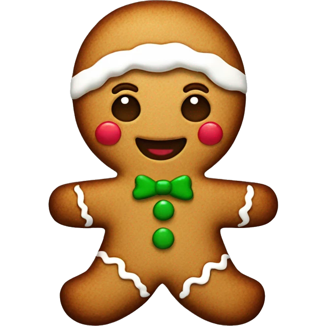 Gingerbread man emoji