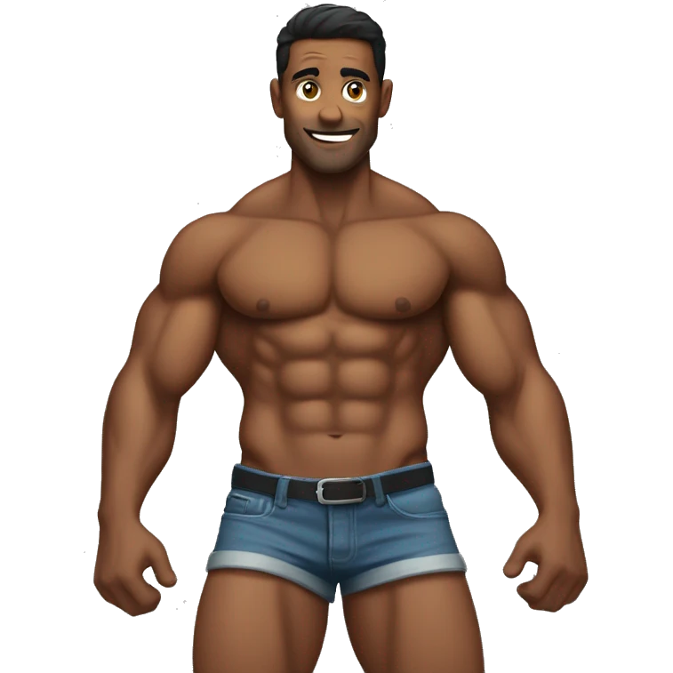 Six pack abs on man emoji