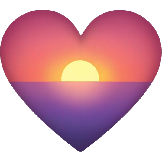 Un corazon con el color del atardecer emoji