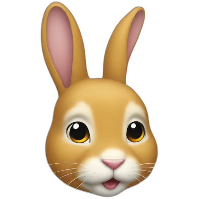 Lapin sur chat emoji