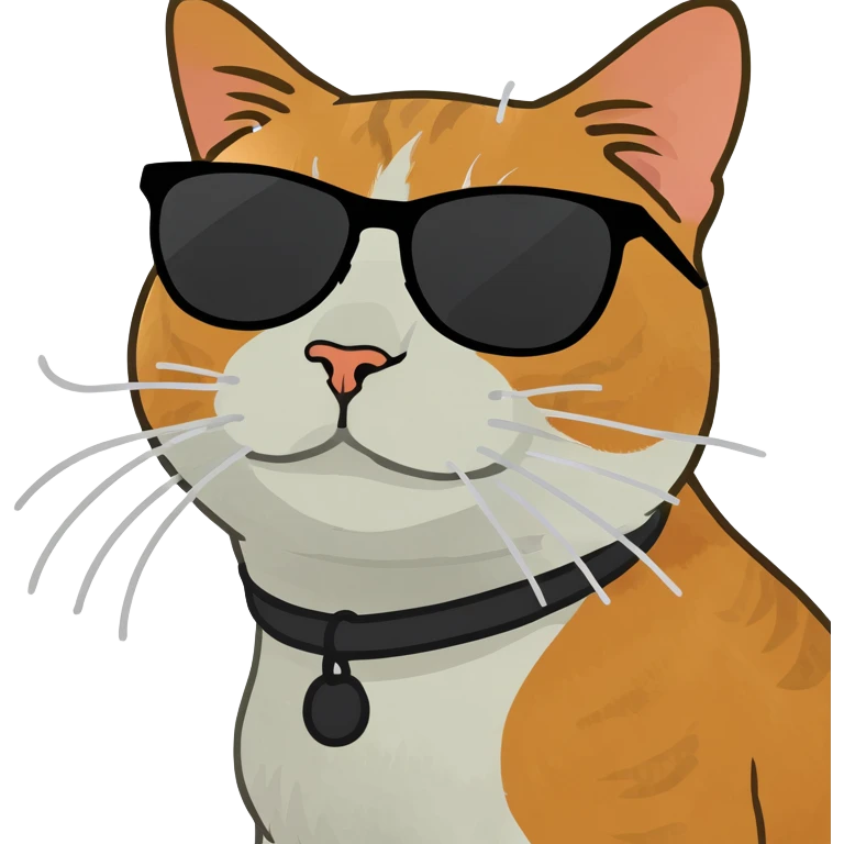 Cat with sunglassesl emoji