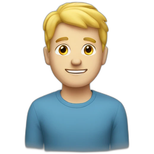 white guy with cloud above head emoji