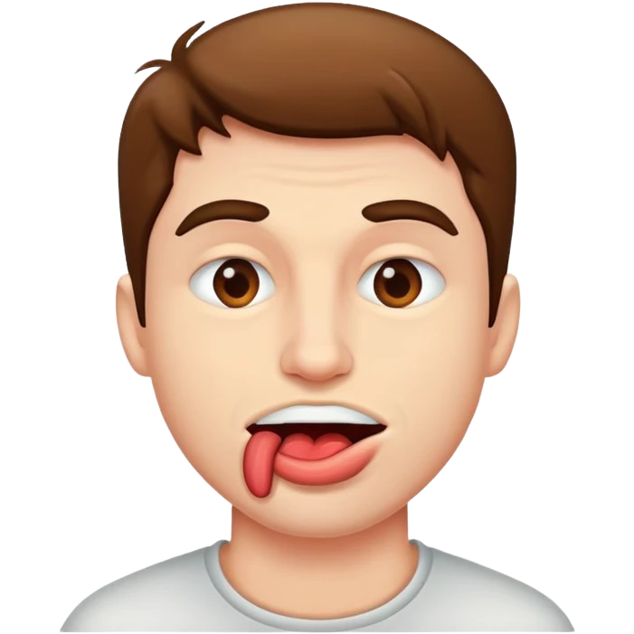 Man biting his lip emoji