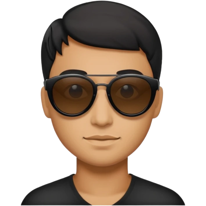 shorkshire con lentes de sol completamente negros emoji