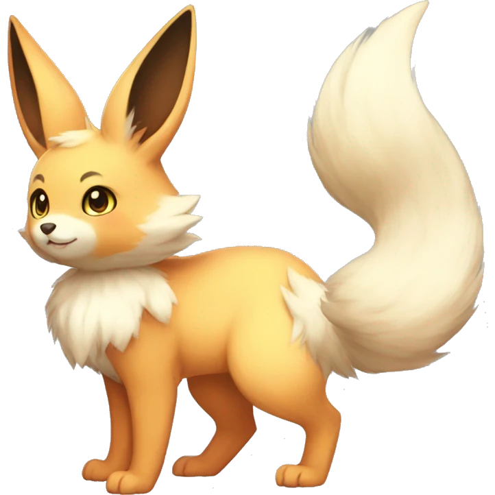 Eeveelution-Bunny-Fox-Pokémon-fusion full body emoji