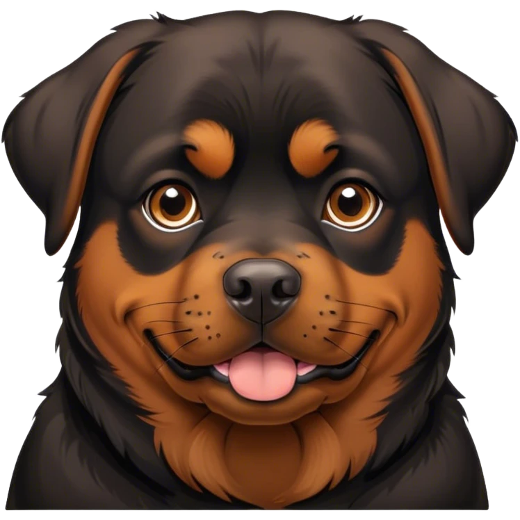 Rottweiler being lovable ￼ emoji