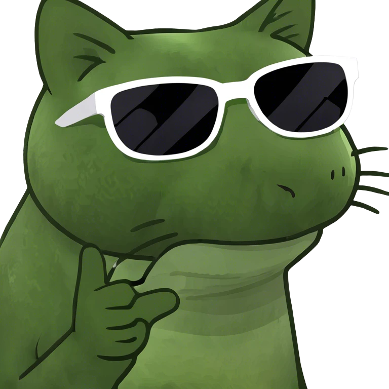 Cat with sunglasses emoji