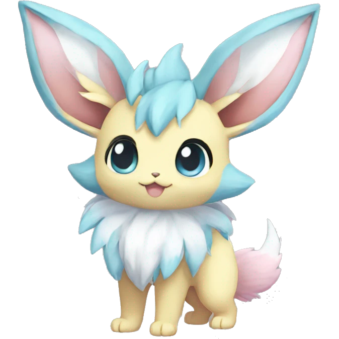 Kawaii Pastel Eeveelution-Cute-Pokémon-fusion full body emoji