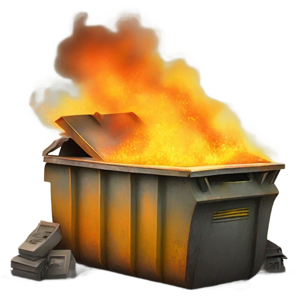 dumpster fire emoji