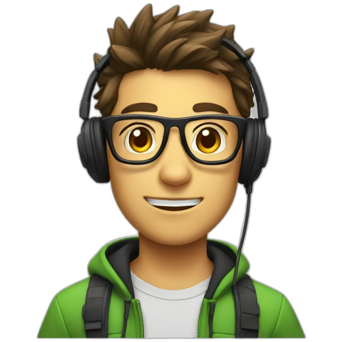 GAMING Boy With Headset And Glasses emoji