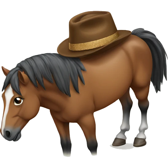 horse with hat emoji