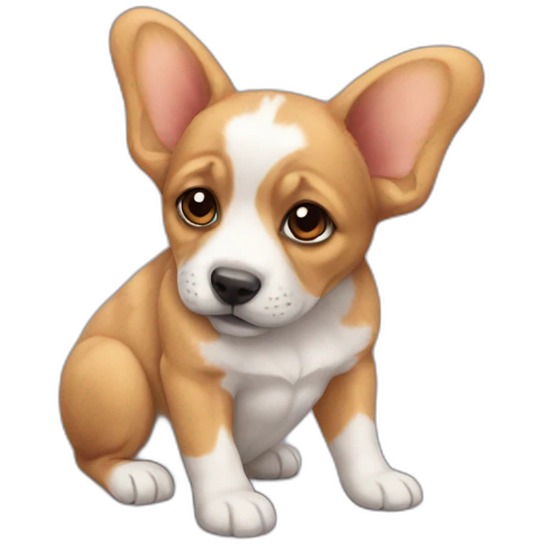 butterfly on puppy emoji