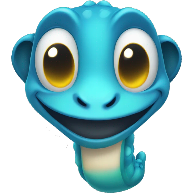 Cute smiling Chamleon emoji