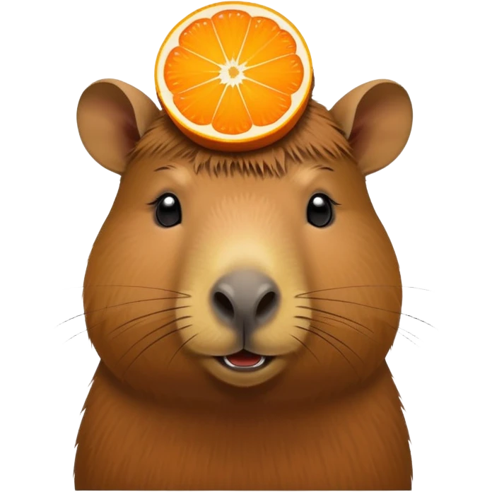 capybara with orange on head emoji