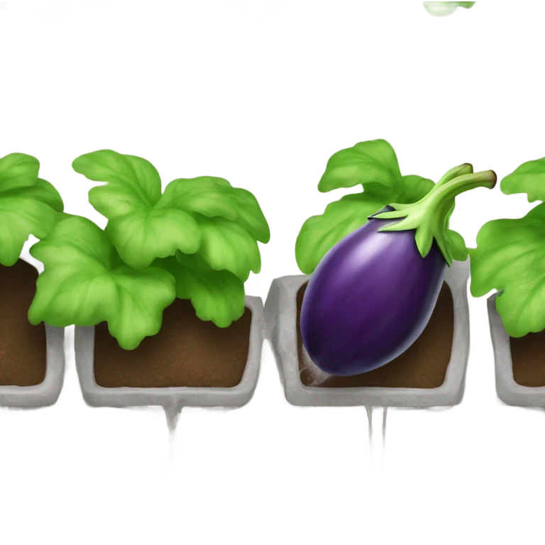 Eggplant in the sprinklers ￼ emoji