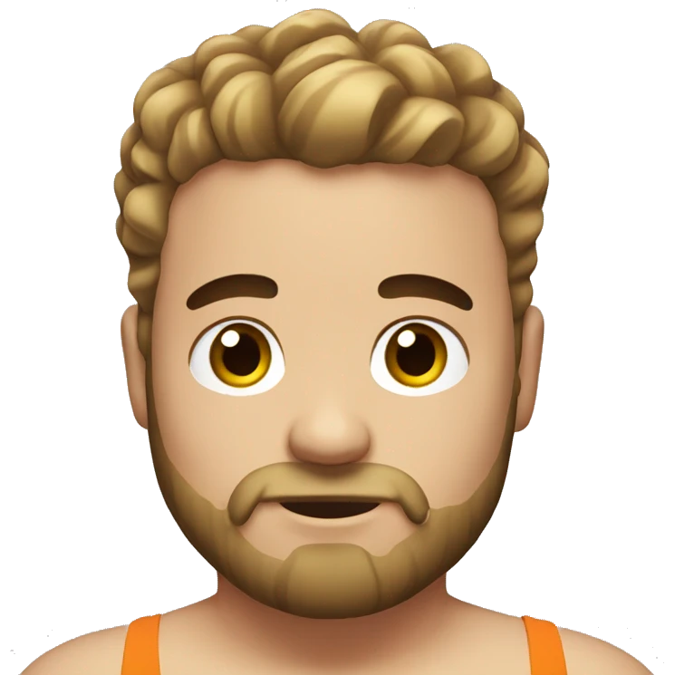 Guy, chubby, swimwear brow hair beard emoji