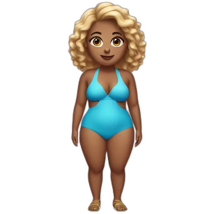 chunky chic in swimsuit emoji