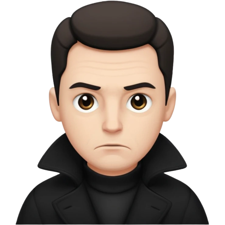 whiteman in blackcoat emoji