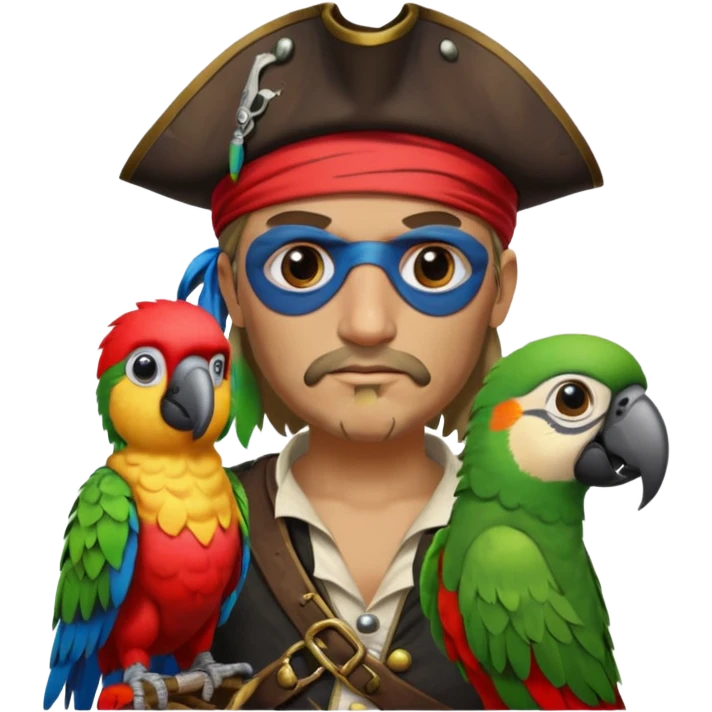 pirate and parrot emoji