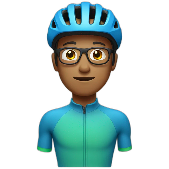 cyclist with glasses emoji