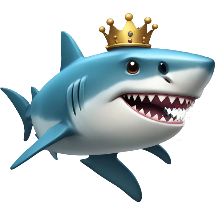 Shark with crown emoji