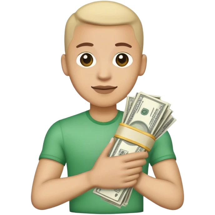 arm with money emoji