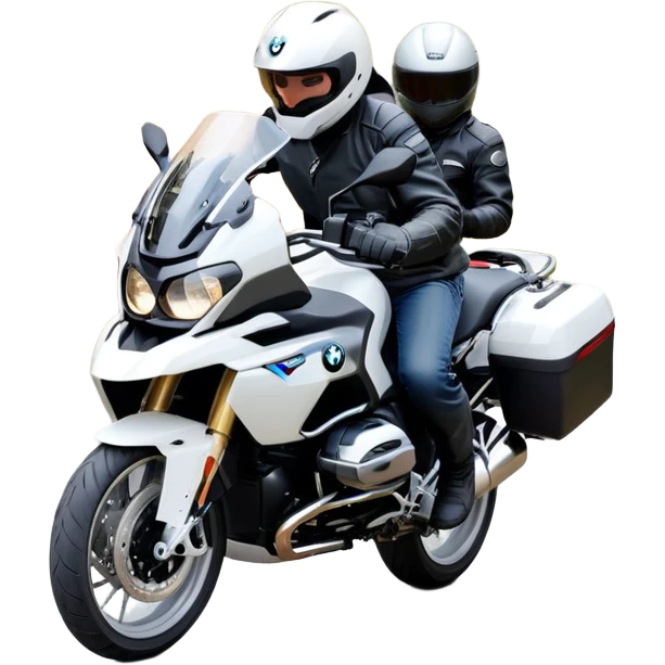 BMW RT1200 touring motorcycle with rider on winding mountain road emoji