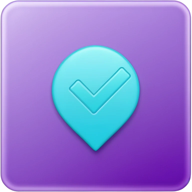 purple and cian checkmark emoji