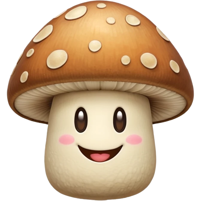 mushroom with a smile  emoji