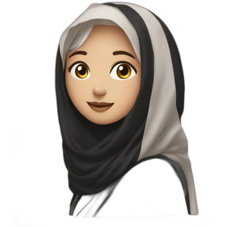 V from BTS with a Muslim girl emoji