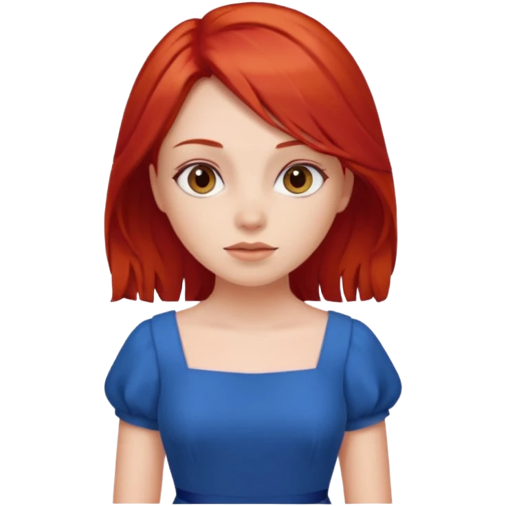 Niña azul y roja emoji