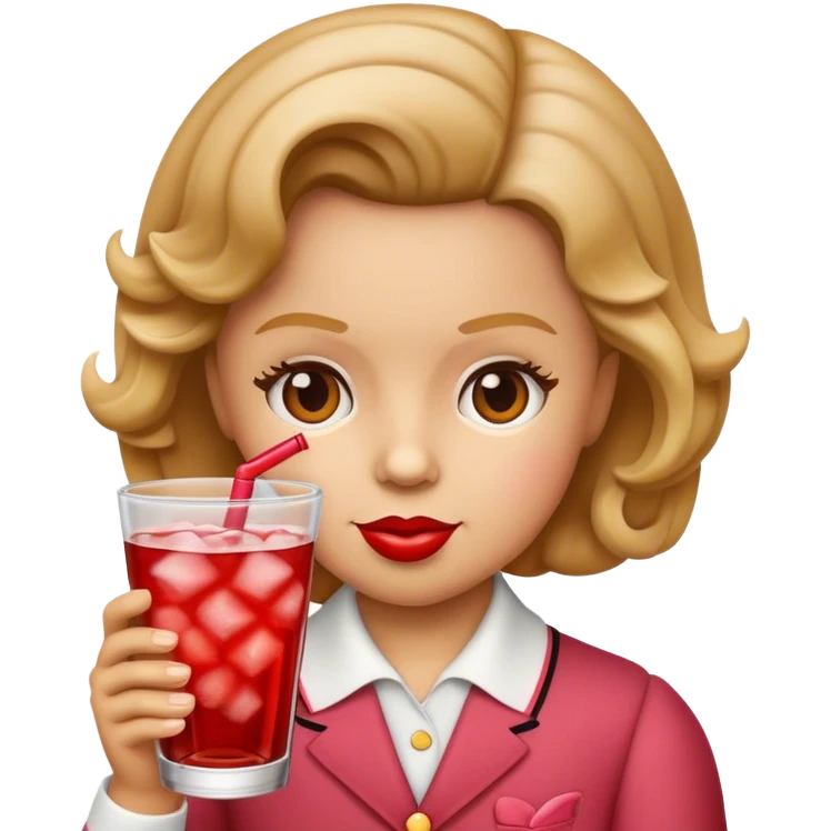 Cool emoji with a shirley temple emoji