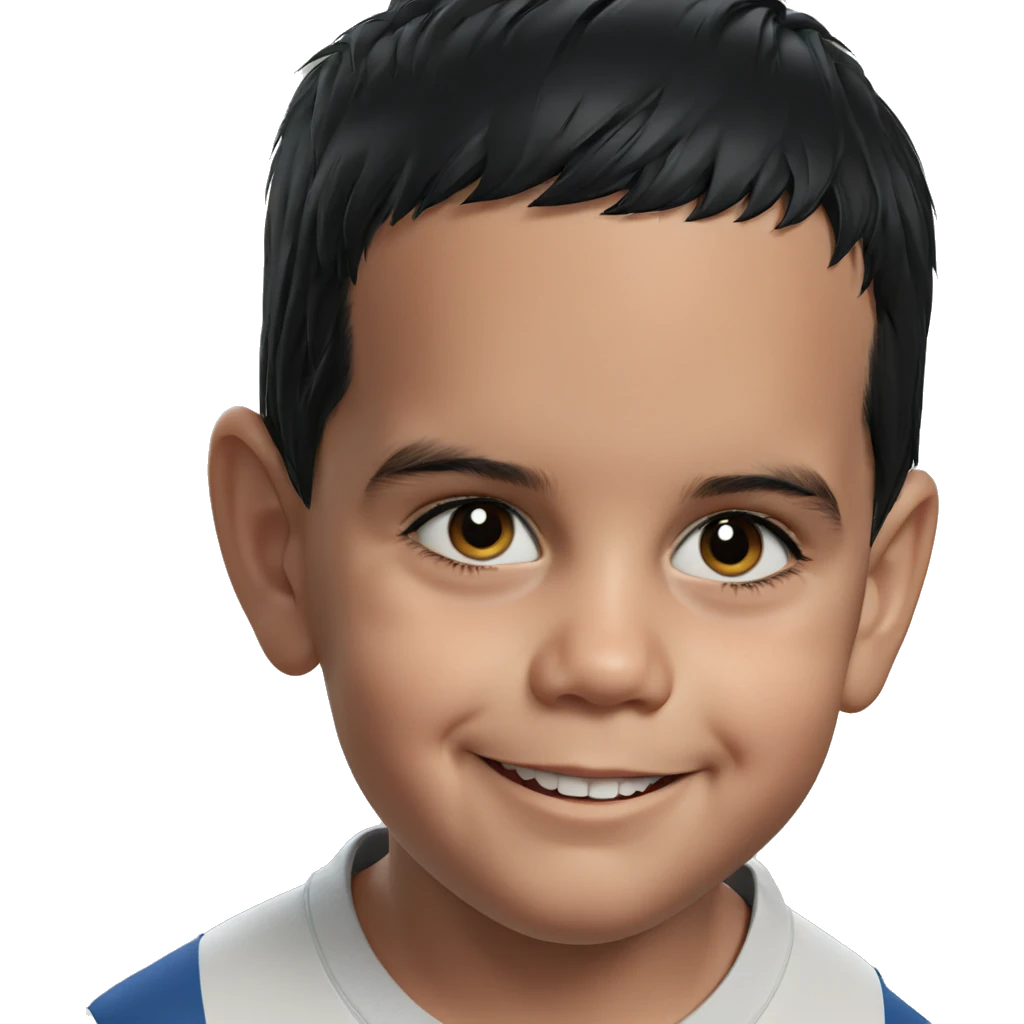 smiling boy with black hair emoji