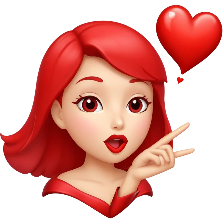 A heart blowing a hear kiss emoji