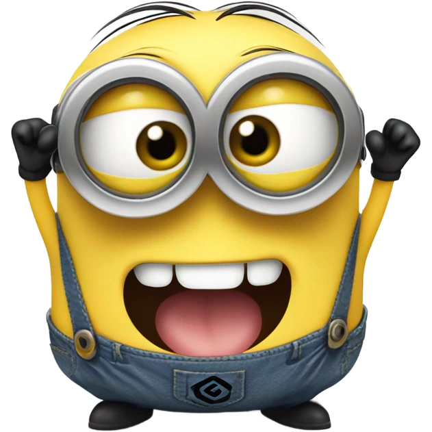Minion doing an evil laugh emoji