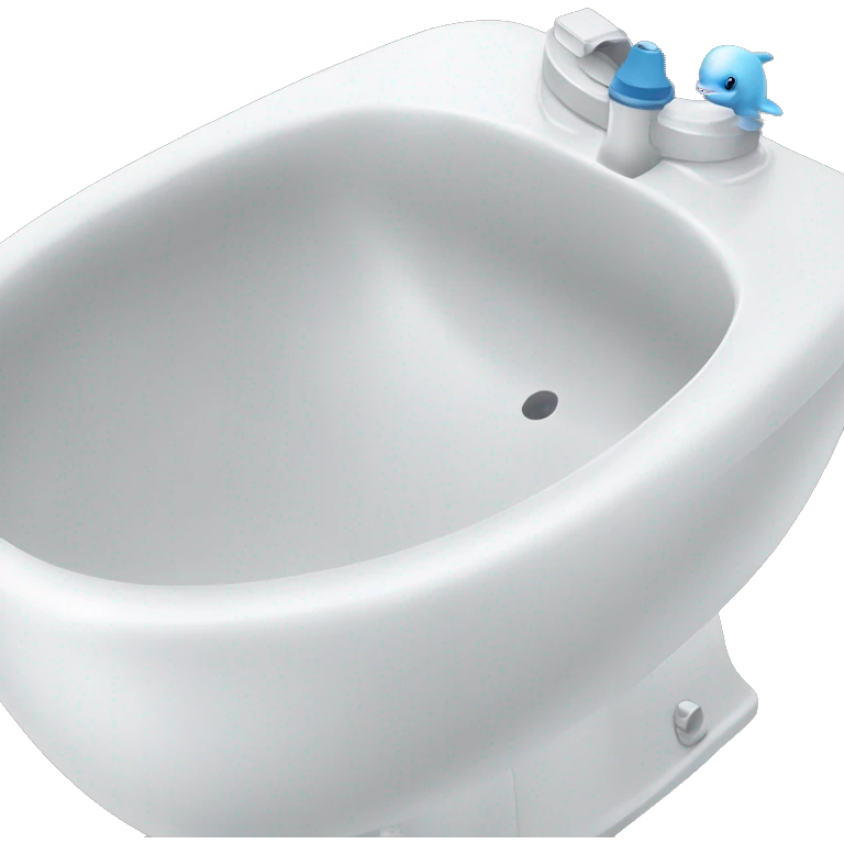 bidet with dolphin emoji