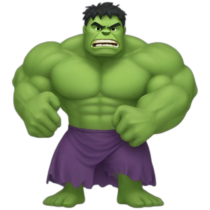 Hulk with frock emoji