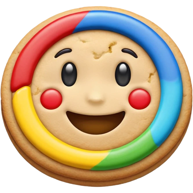 rainbow cookie face emoji