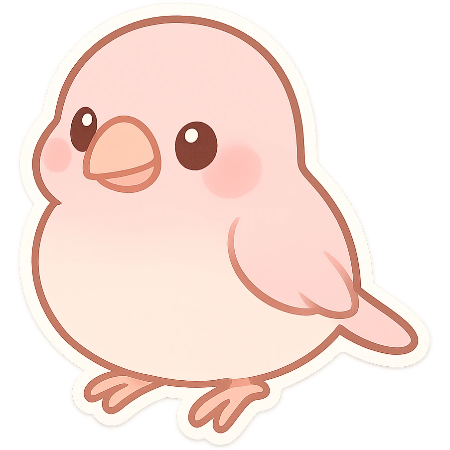 pastel pink finch emoji