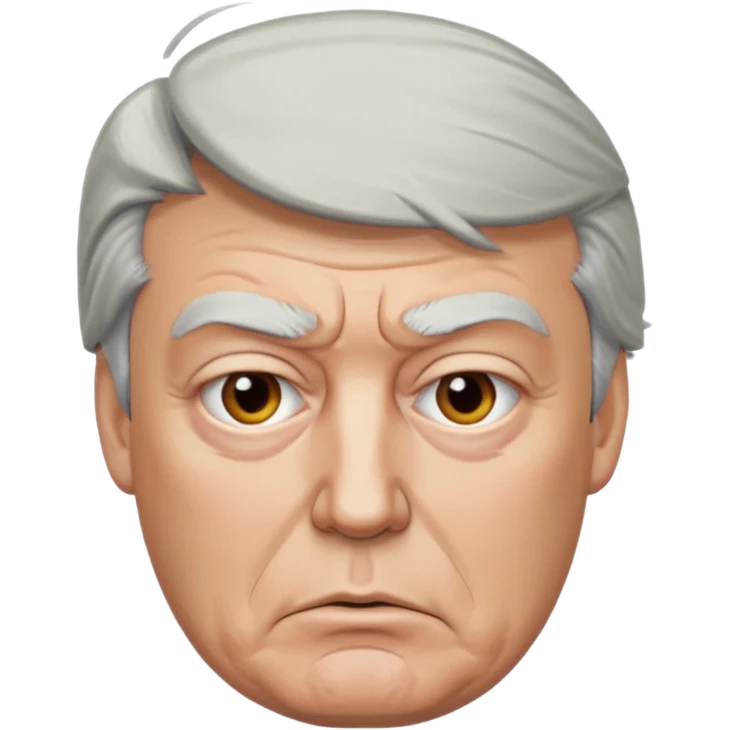 Donald Trump cross face emoji