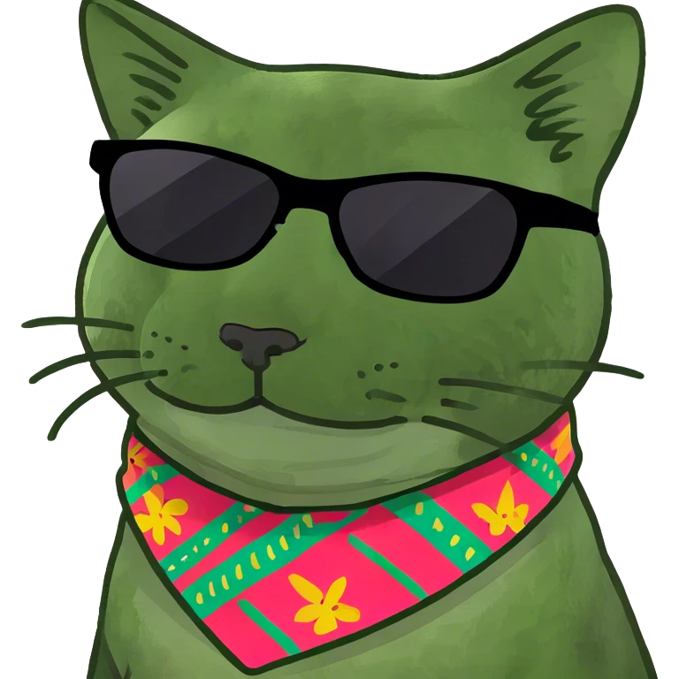 Cat with sunglasses emoji