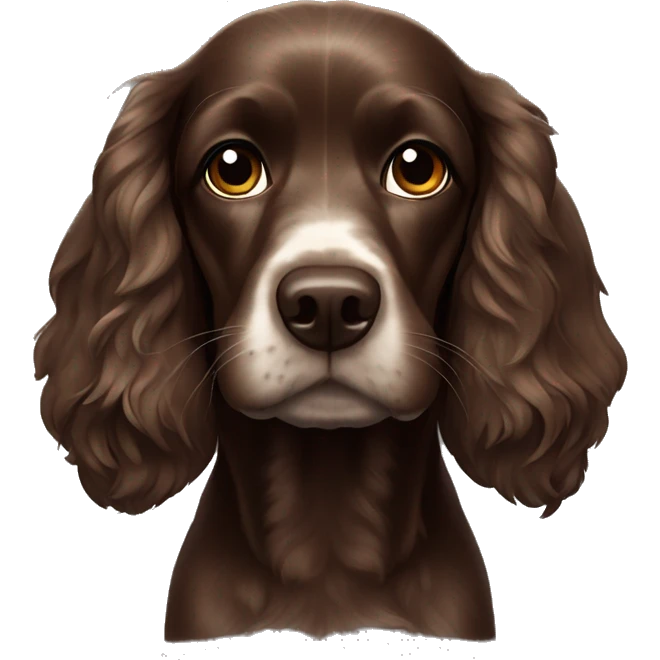 Dark brown Cocker spaniel  emoji