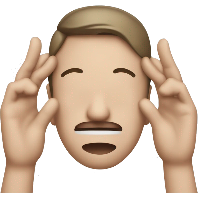 Emoji with hands covering ears not listening  emoji