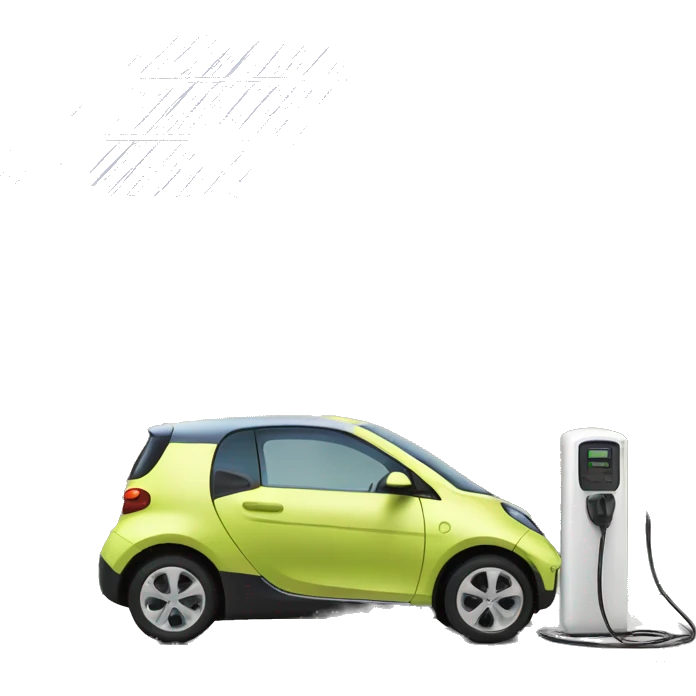 electric vehicle being charged at home from solar emoji