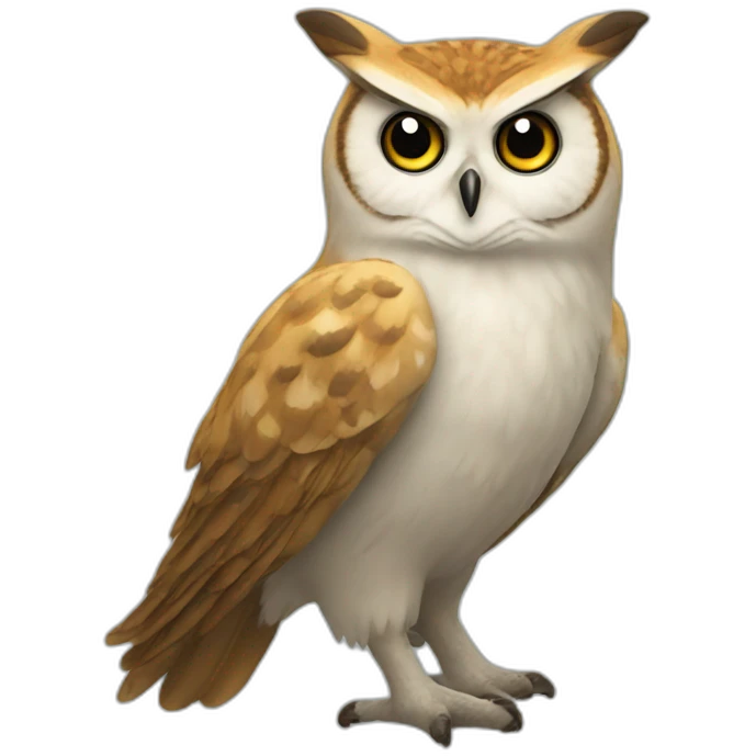 Hibou sur chat emoji