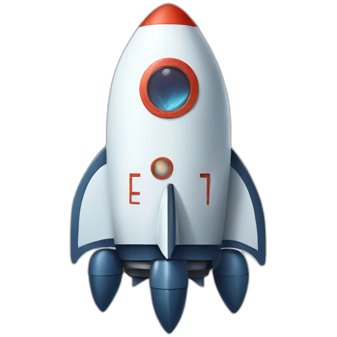 A space rocket wearing a lobster hat emoji