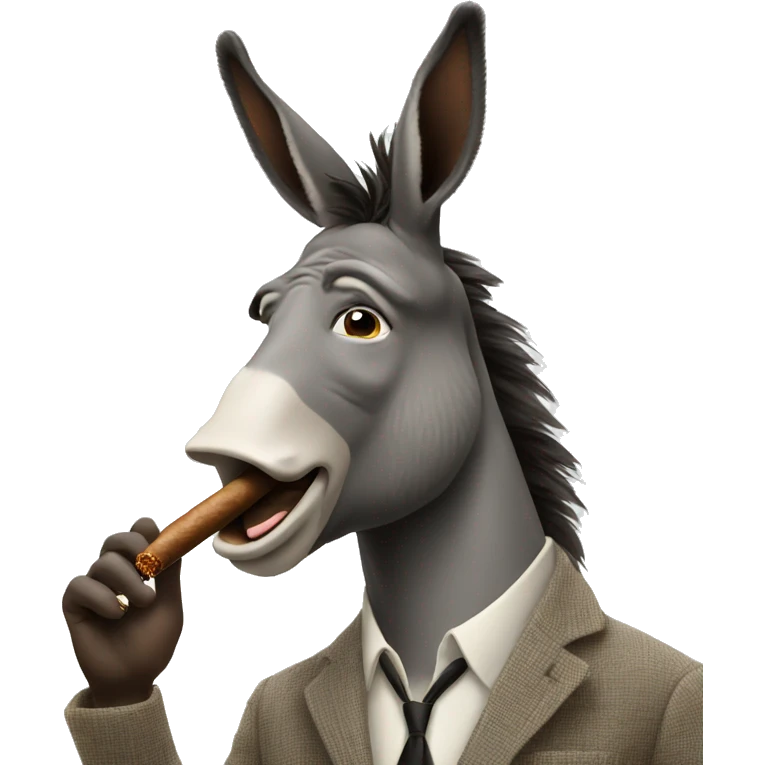donkey smoking cigar emoji