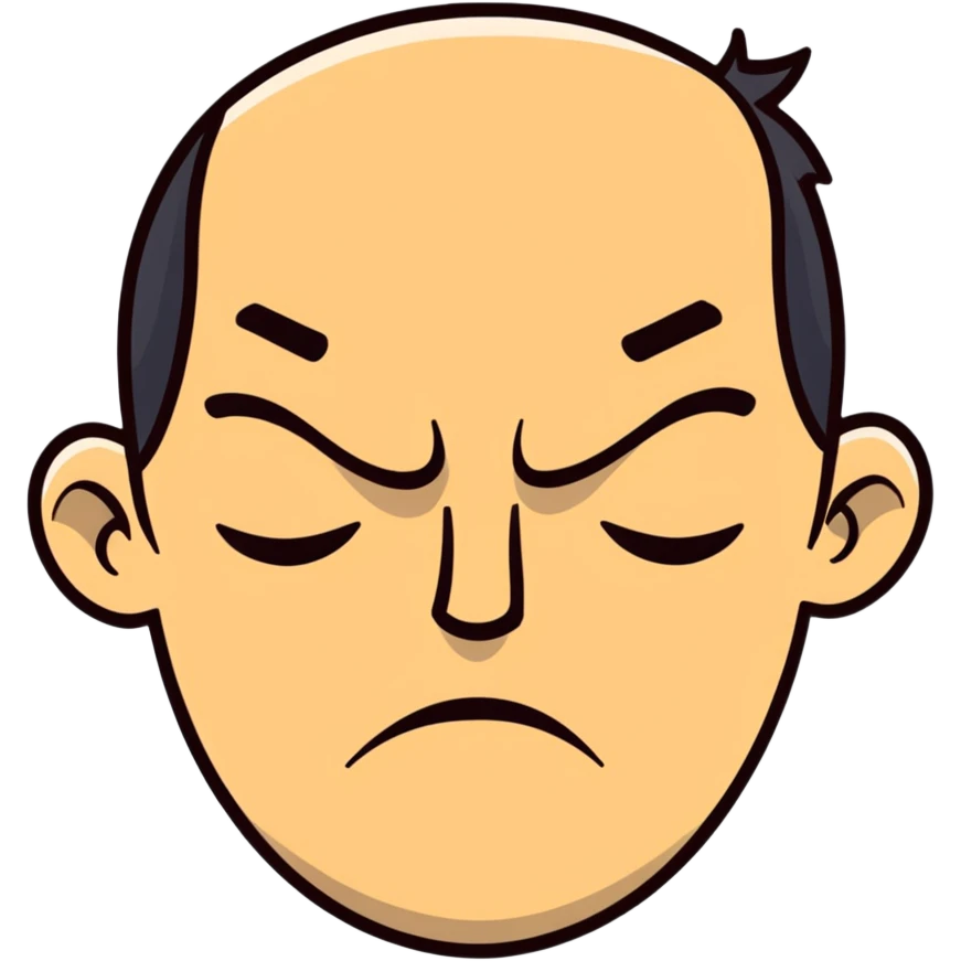 Annoyed face emoji